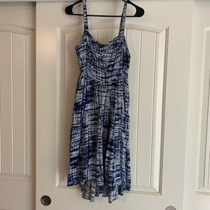 Blue tie dye dress